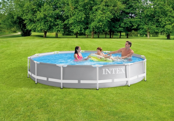 Intex 12ft x 30'' Prism Metal Frame Swimming Pool with Filter Pump #26712