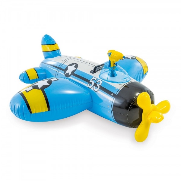 Intex Water Gun Plane Ride On Float in Blue #57537