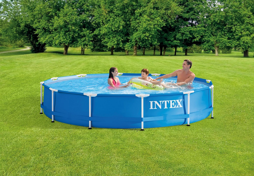 Metal frame shop swimming pool