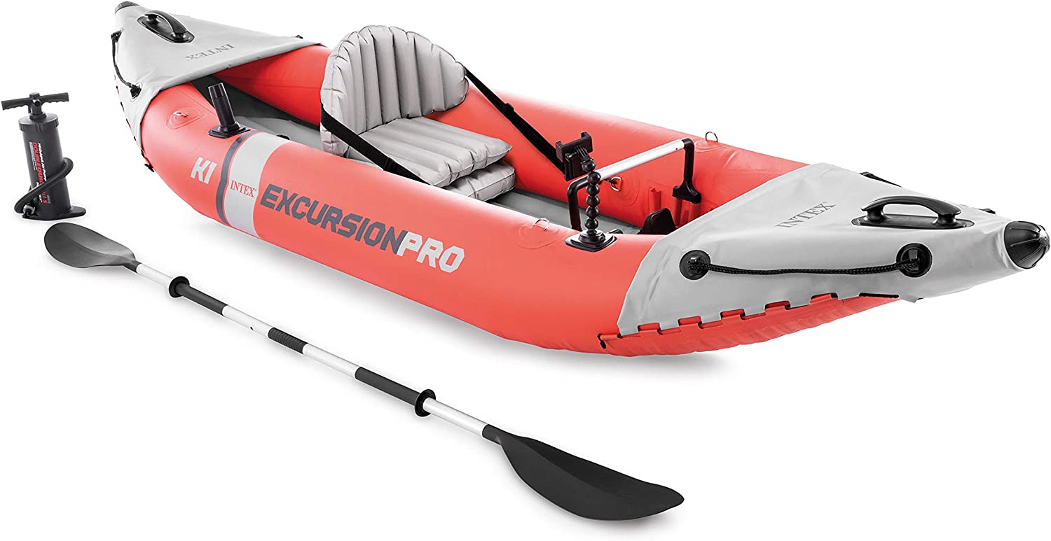 Intex Excursion Pro Single Seat K1 Kayak with Oars and Pump #68303