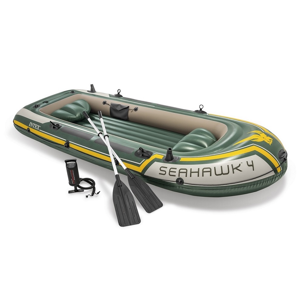 Intex Seahawk 4 Dinghy with Oars and Pump - 4 Person #68351